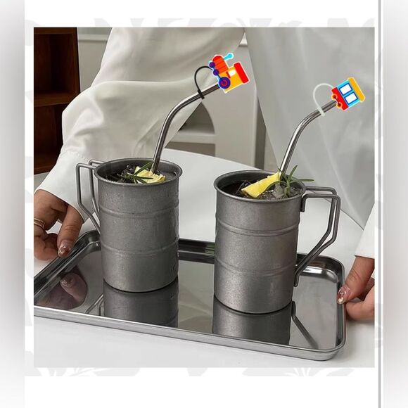 Colorful Train Themed Reusable Food Grade Silicone Straw Sleeve Caps 6pcs NIP - Picture 2 of 12